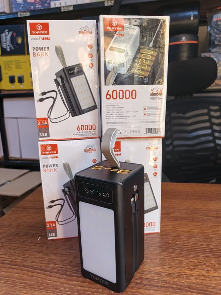 Powerbank 60000 mah avec lumière